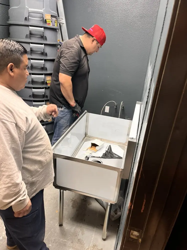 Commercial plumbing and sink installation in Wilmington